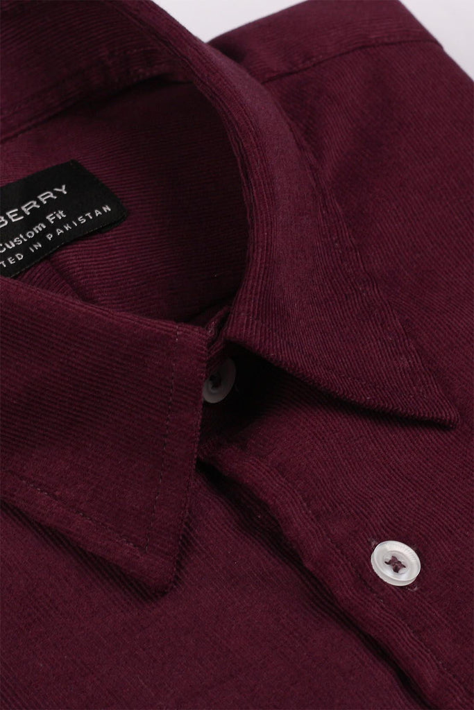 Soft Plum Corduroy Shirt - Foberry USA