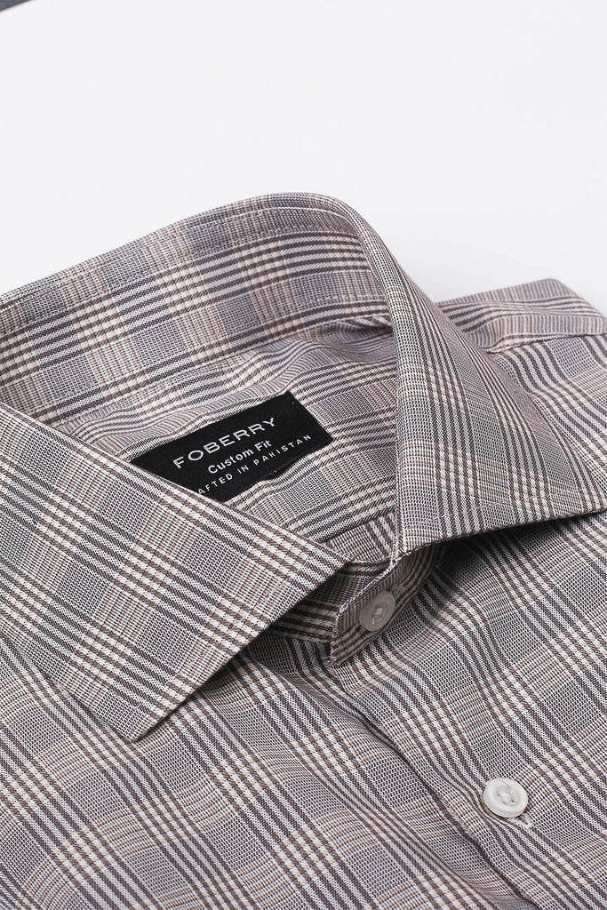 Hazal Wood Tartan Shirt - Foberry USA