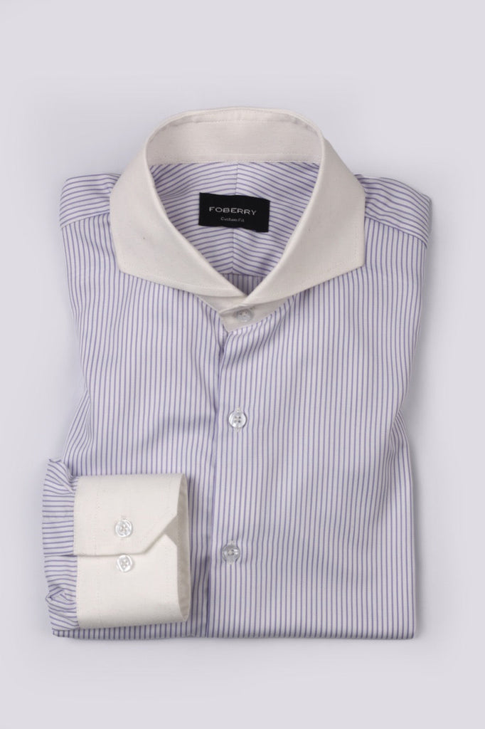 Lavender Pencil Striped Shirt - Foberry USA