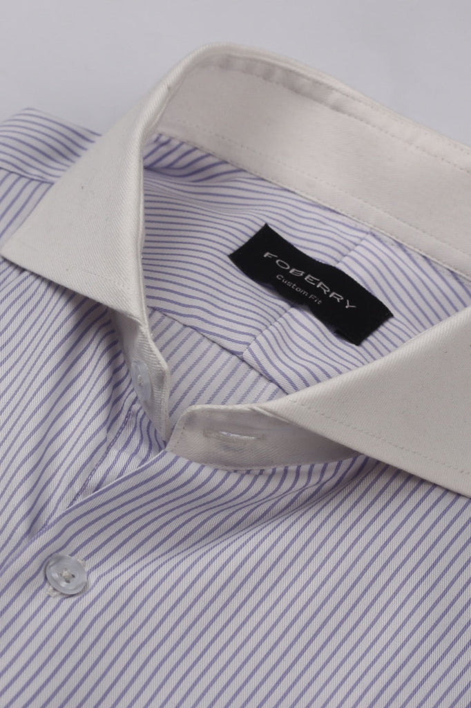 Lavender Pencil Striped Shirt - Foberry USA