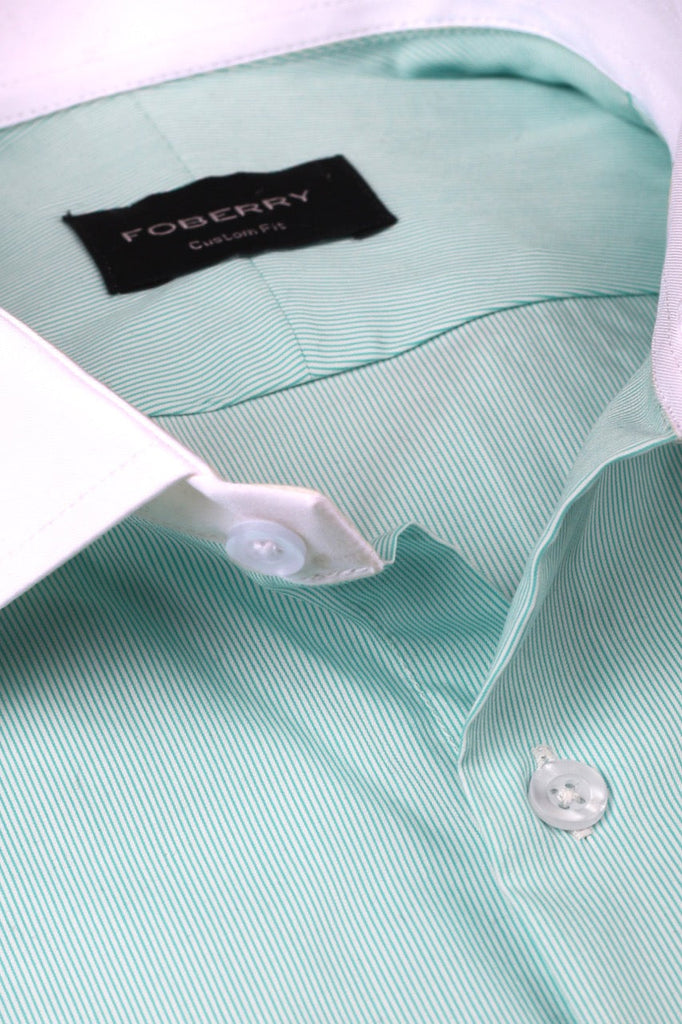 Pastel Green Pinstripe Shirt - Foberry USA