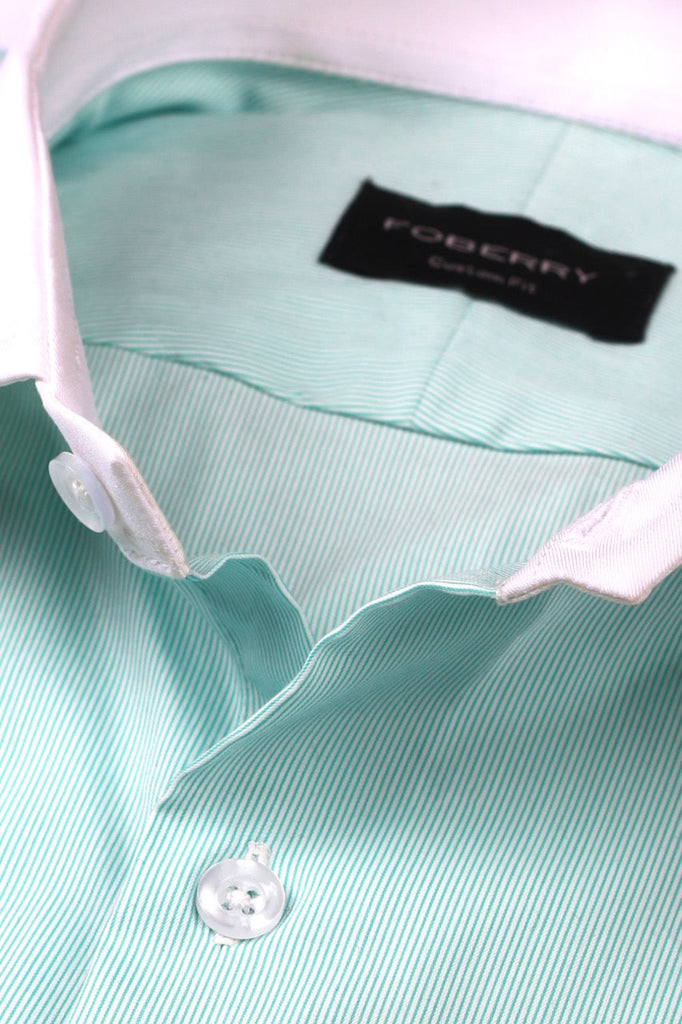 Pastel Green Pinstripe Shirt - Foberry USA