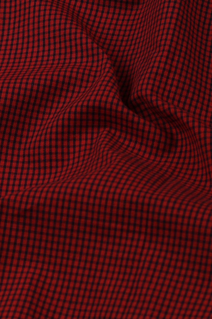 Maroon Micro Gingham - Foberry USA