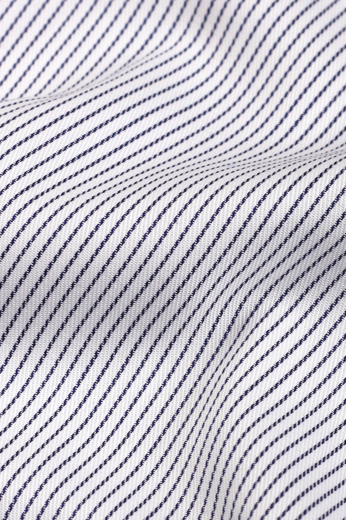 Blue Chained Pinstriped Shirt - Foberry USA