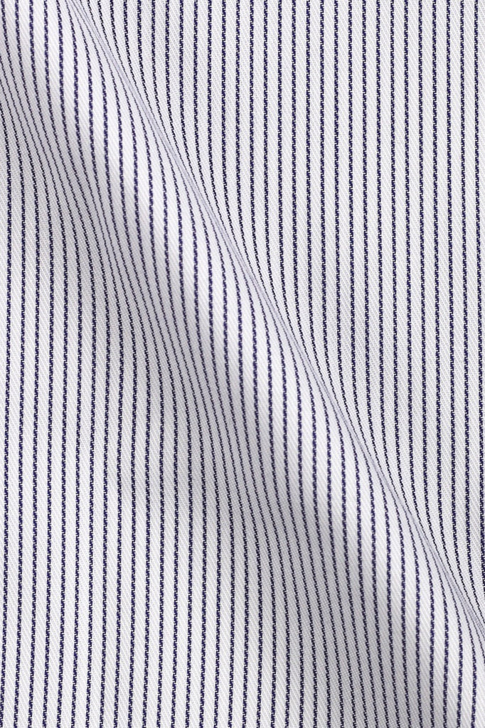 Blue Chained Pinstriped Shirt - Foberry USA