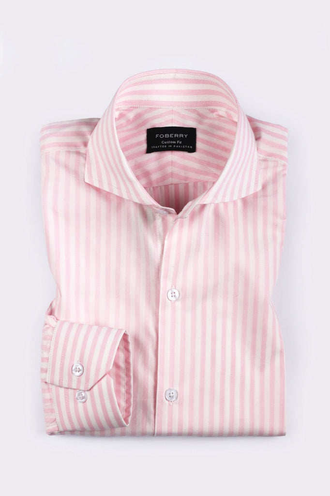 Fresh Bold Pink Striped shirt - Foberry USA