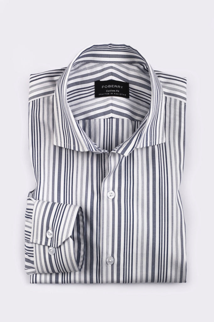 Multi Grey Stripes Shirt - Foberry USA