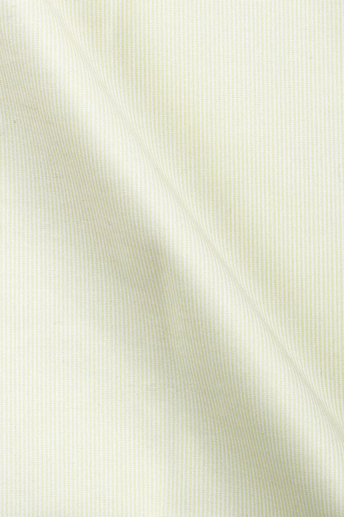 Yellow Pinstripes Shirt - Contrast Collar - Foberry USA