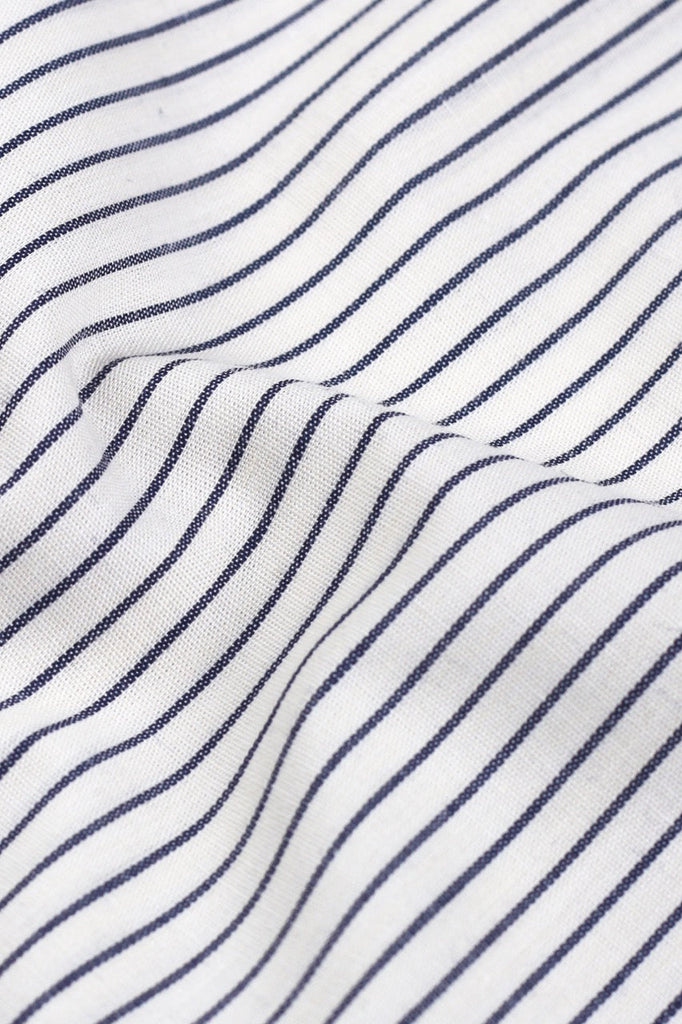 Ink Blue Chain Striped Shirt - Foberry USA