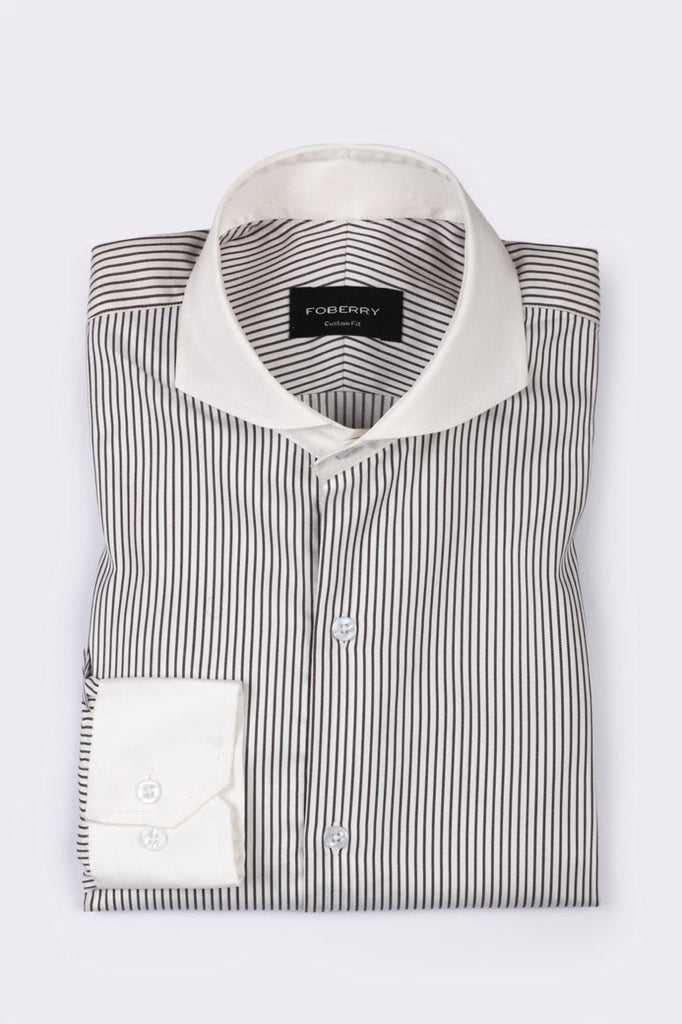 Brown Awning Striped Shirt - Foberry USA