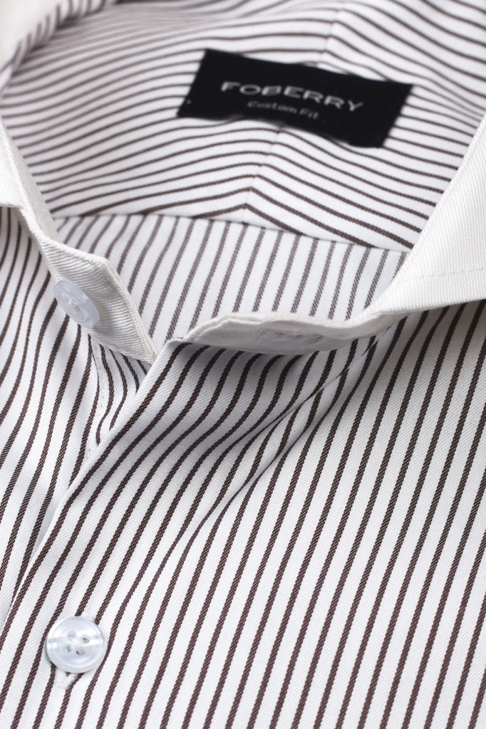 Brown Awning Striped Shirt - Foberry USA