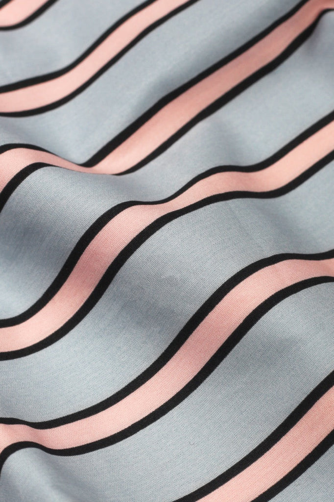 Pink Blue Striped Shirt - Foberry USA