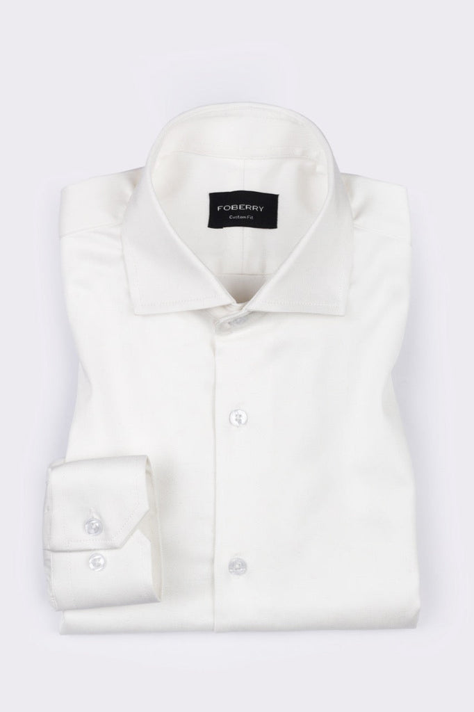 Egg White Twill Shirt - Foberry USA