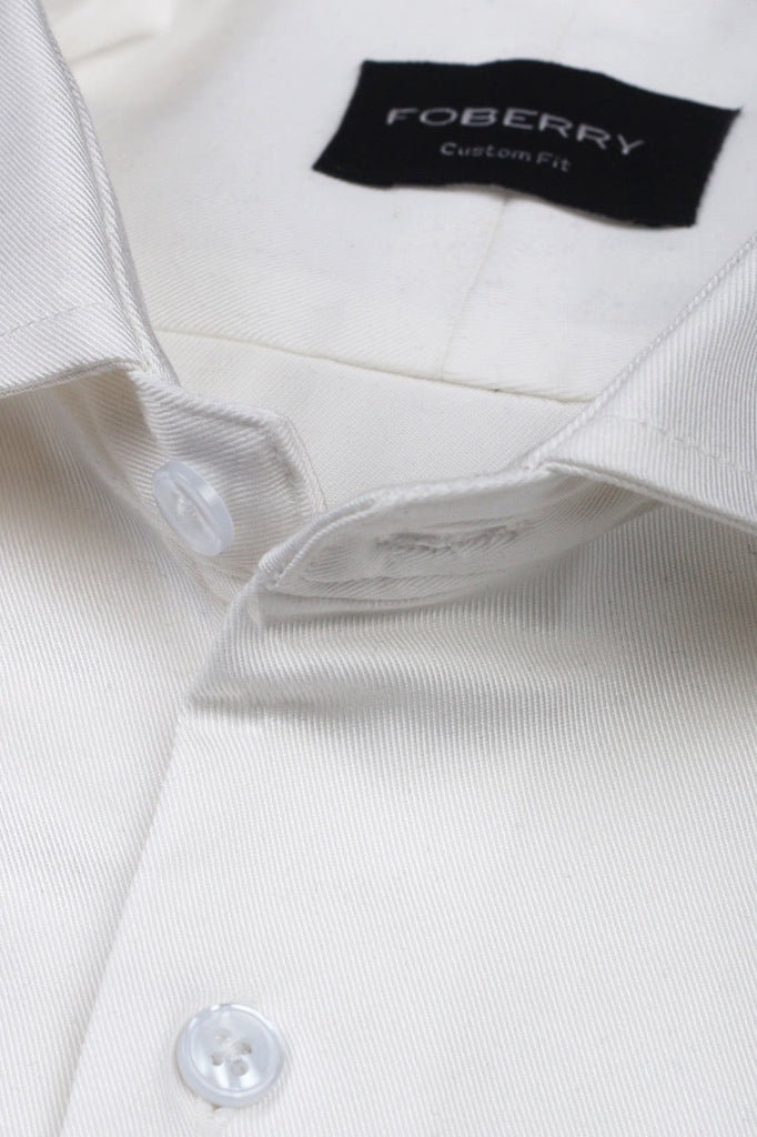 Egg White Twill Shirt - Foberry USA