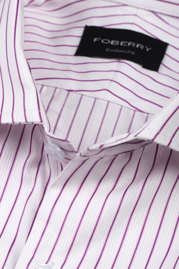 Magenta Pin Stripes Shirt - Foberry USA