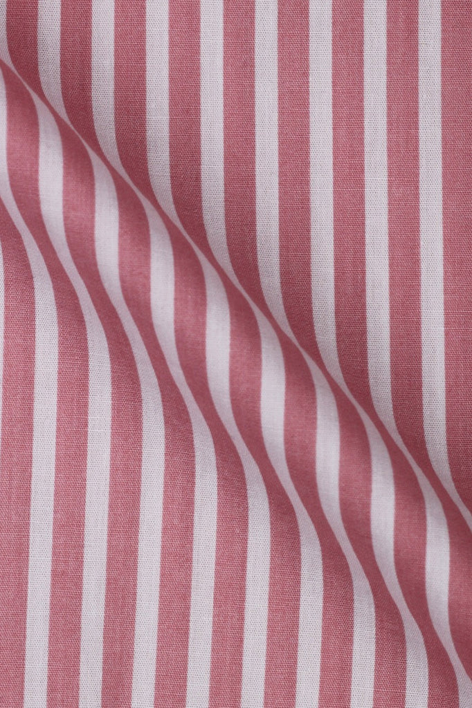 Pale Red Awning Striped Shirt - Foberry USA