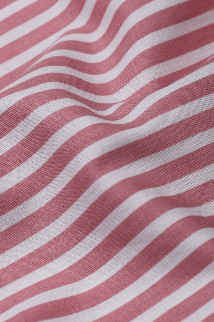 Pale Red Awning Striped Shirt - Foberry USA