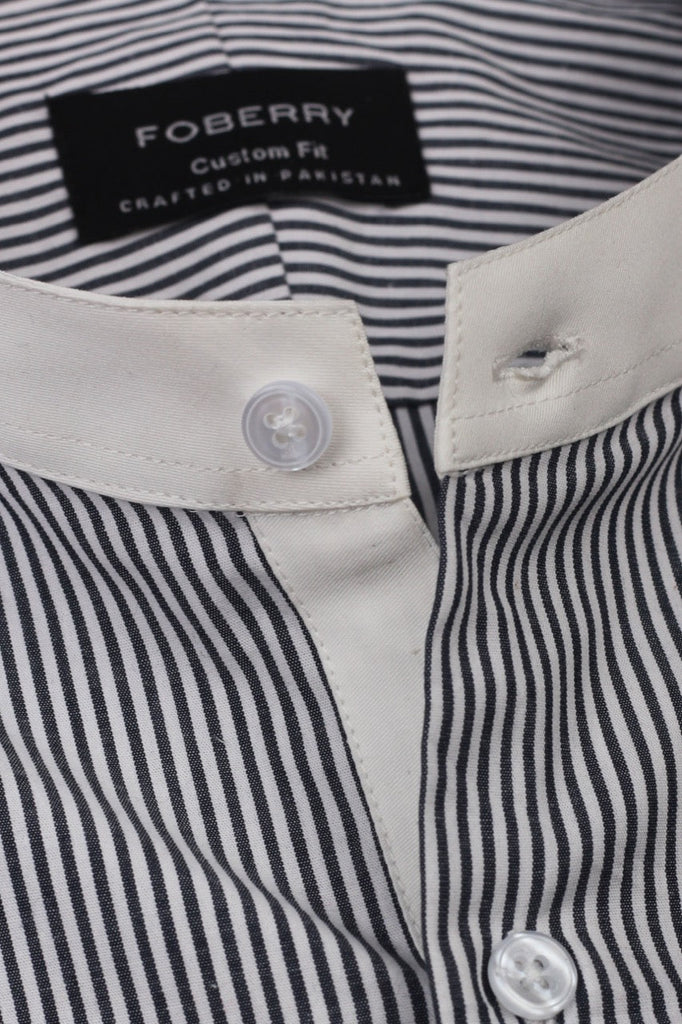 Charcoal Pinstriped Shirt - Foberry USA