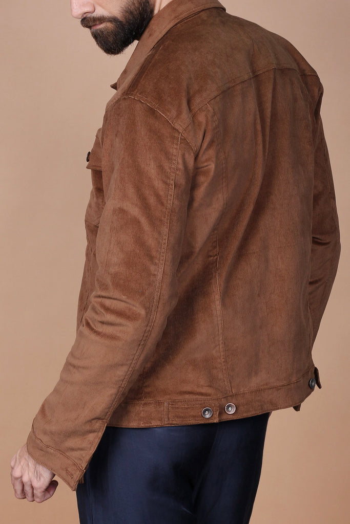Mocha Brown Corduroy Jacket - Foberry USA