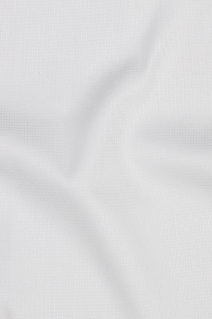White Egyptian Jacquard Structured Shirt