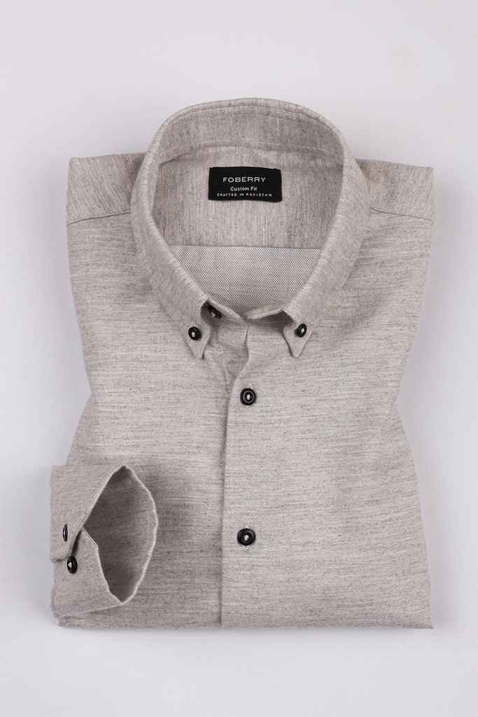 Grey Brushed Winter Flannel - Foberry USA