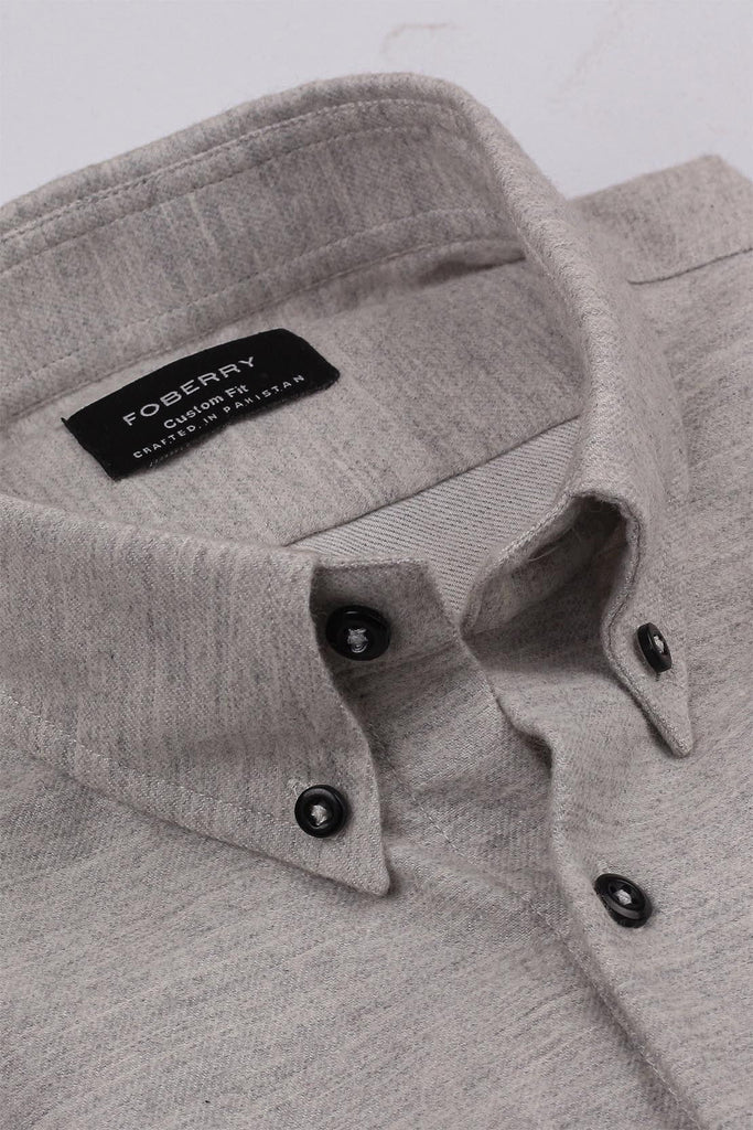 Grey Brushed Winter Flannel - Foberry USA