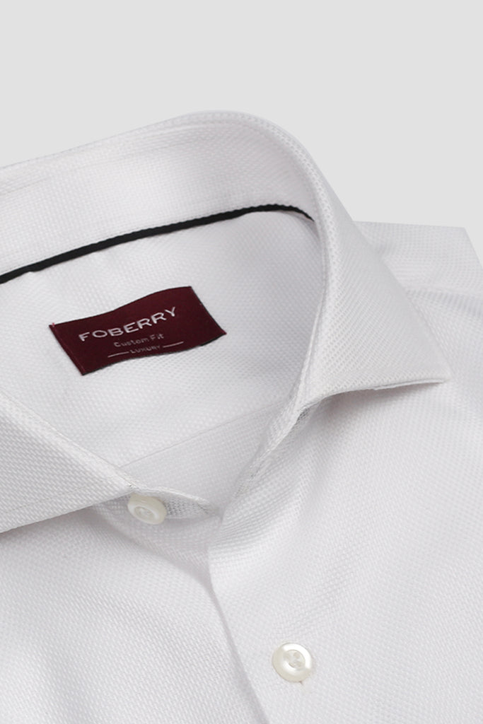 White Egyptian Knot Patterned Shirt