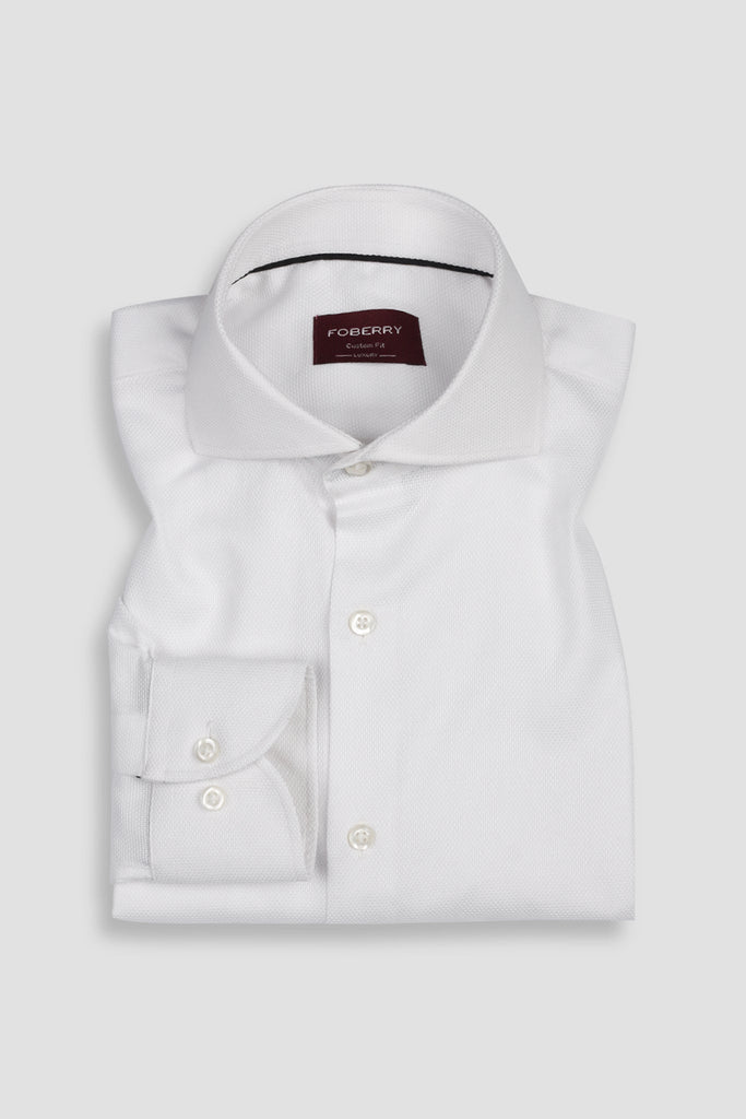 White Egyptian Knot Patterned Shirt