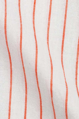 ORANGE STRIPED LINEN - Foberry USA