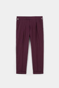 Maroon flannel Gurkha Trousers