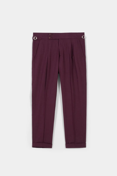Maroon flannel Gurkha Trousers