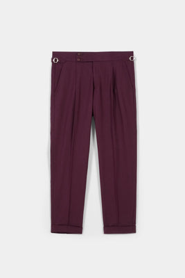 Maroon flannel Gurkha Trousers