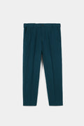 Teal Green Flannel Ravon Trousers