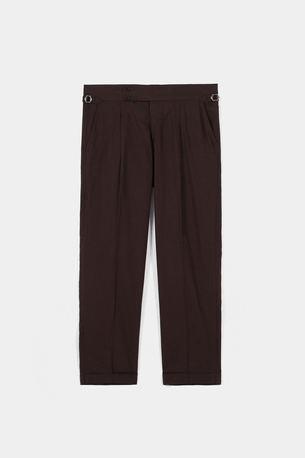 Brown Flannel Gurkha Trousers