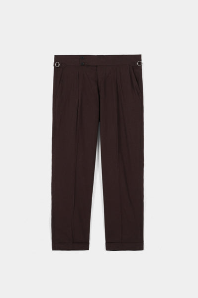 Brown Flannel Gurkha Trousers