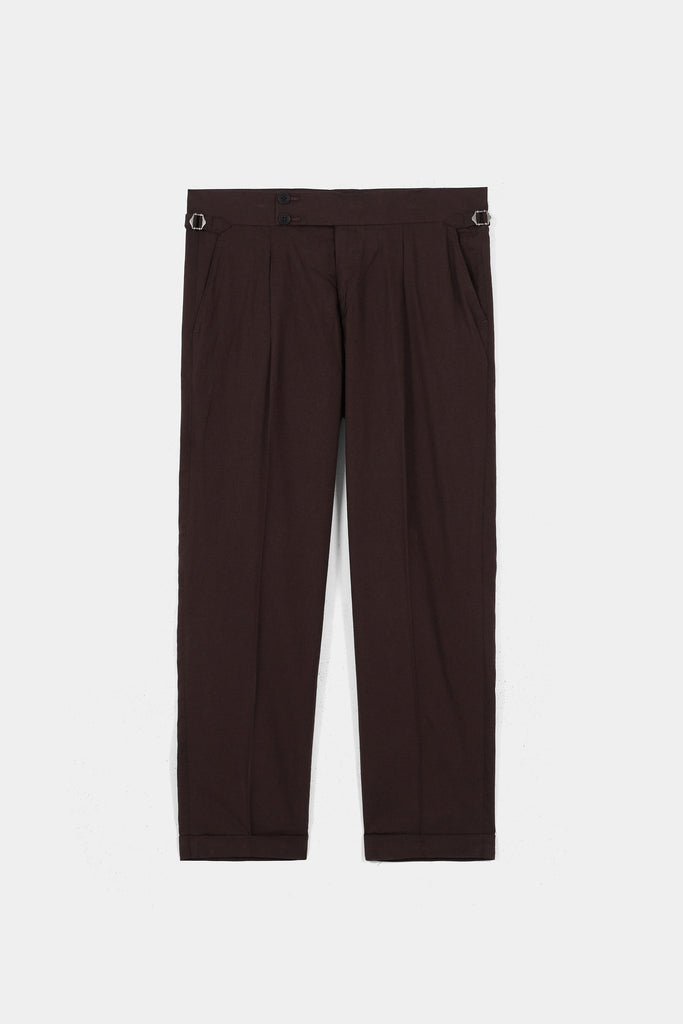 Brown Flannel Gurkha Trousers