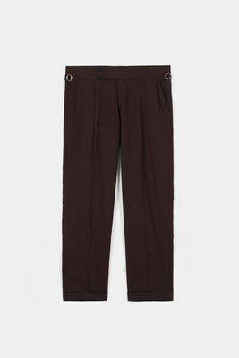 Brown Flannel Gurkha Trousers