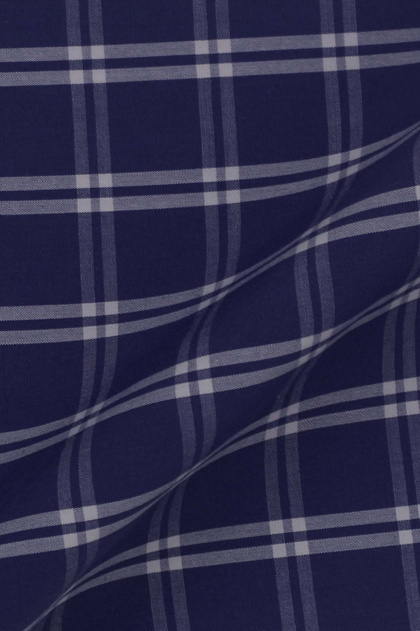 Indigo White Grid Shirt