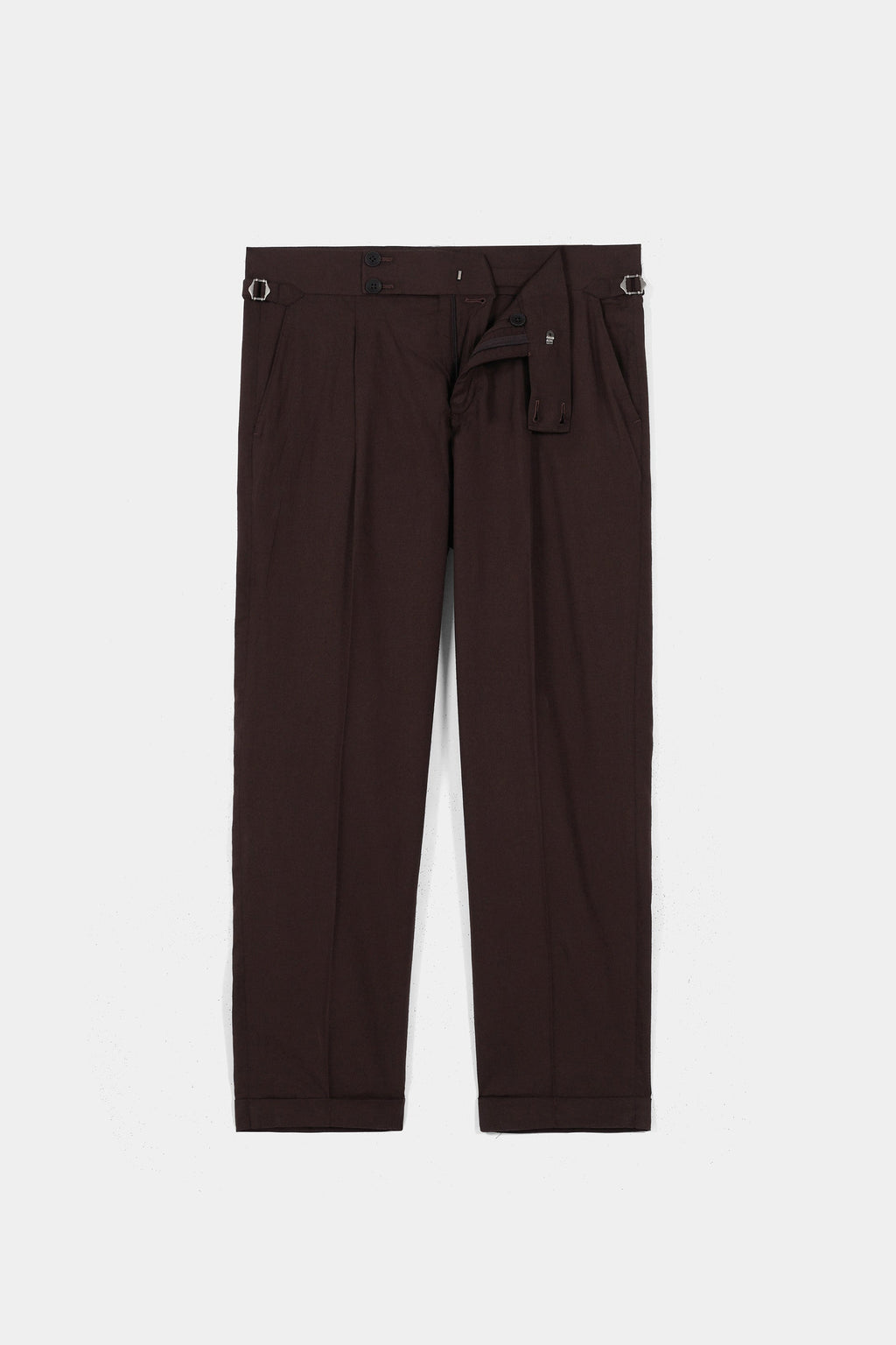 Brown Flannel Gurkha Trousers