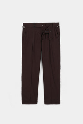Brown Flannel Gurkha Trousers