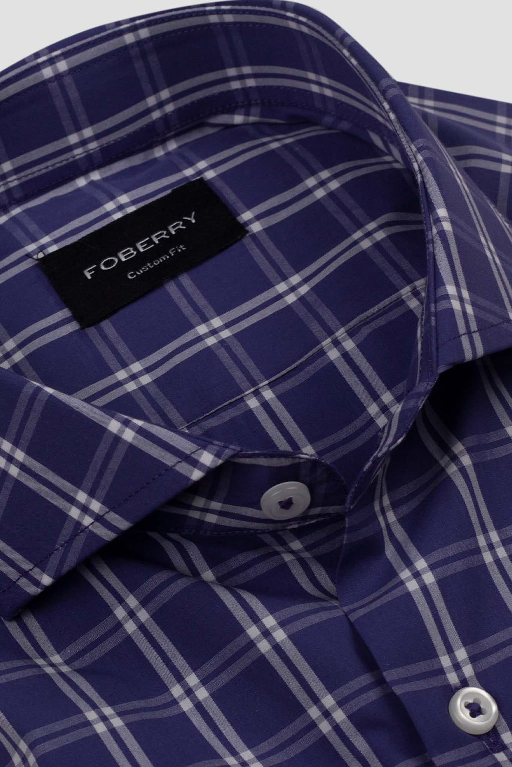 Indigo White Grid Shirt