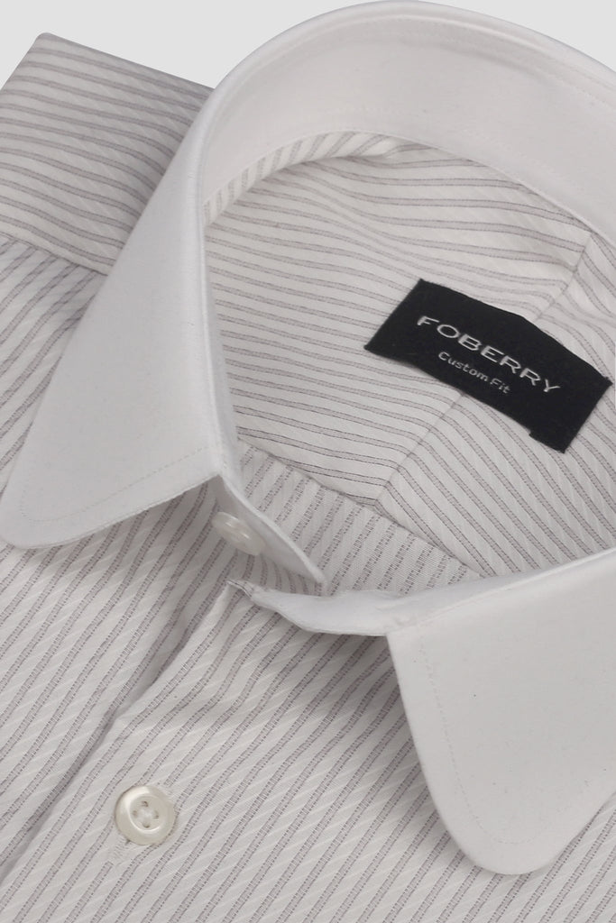 Grey Stripes Egyptian Easy Care Shirt