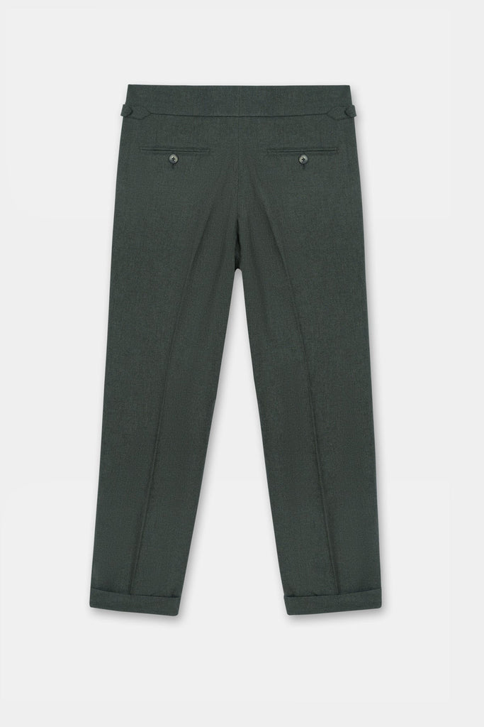 Olive Flannel Gurkha Trousers