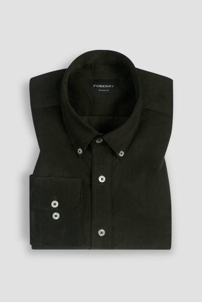 Soft Forrest Green Corduroy Shirt