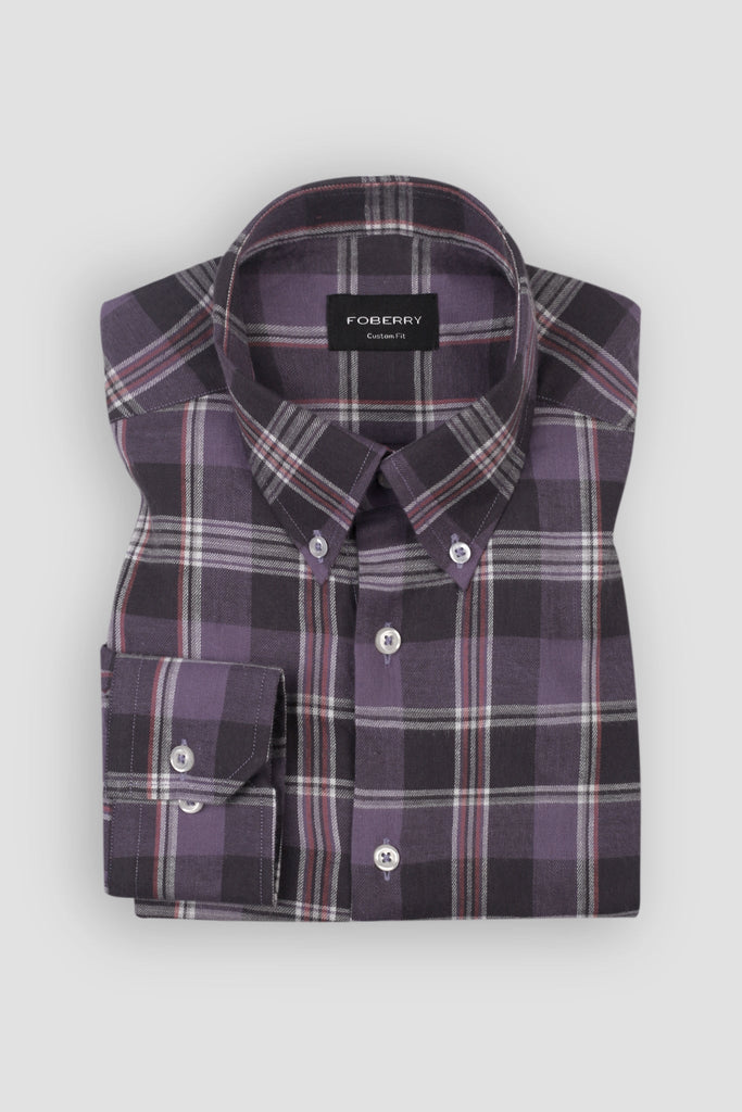 Light Muave Tartan Winter Flannel Shirt
