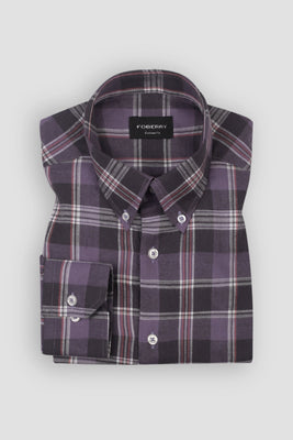 Light Muave Tartan Winter Flannel Shirt