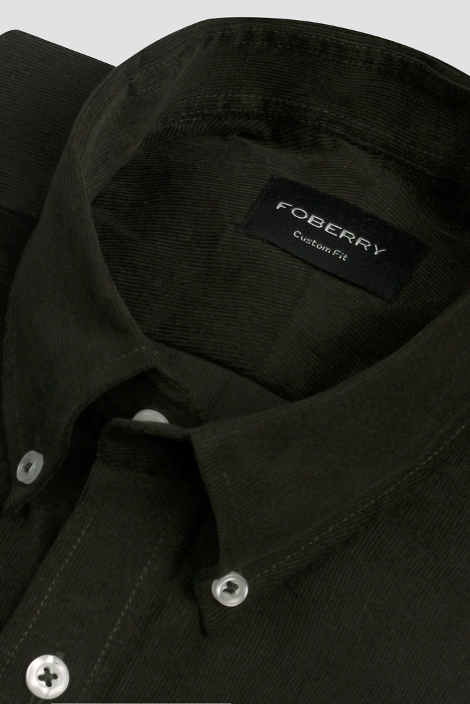 Soft Forrest Green Corduroy Shirt