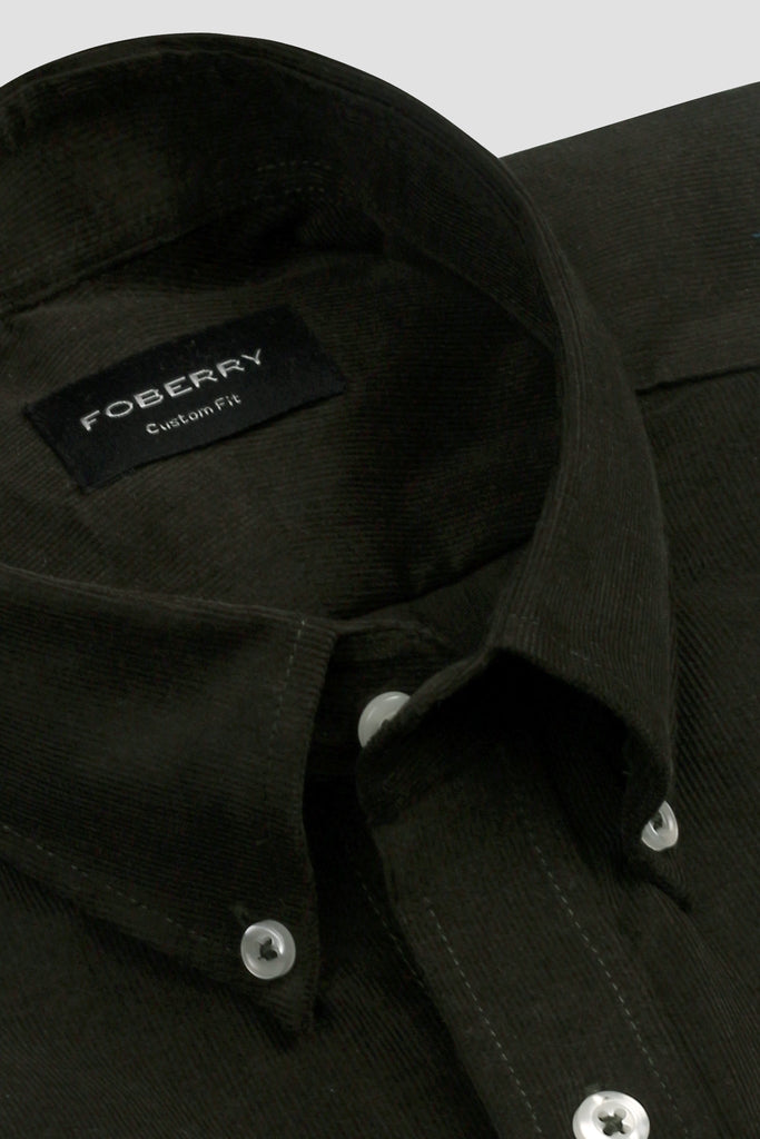 Soft Forrest Green Corduroy Shirt