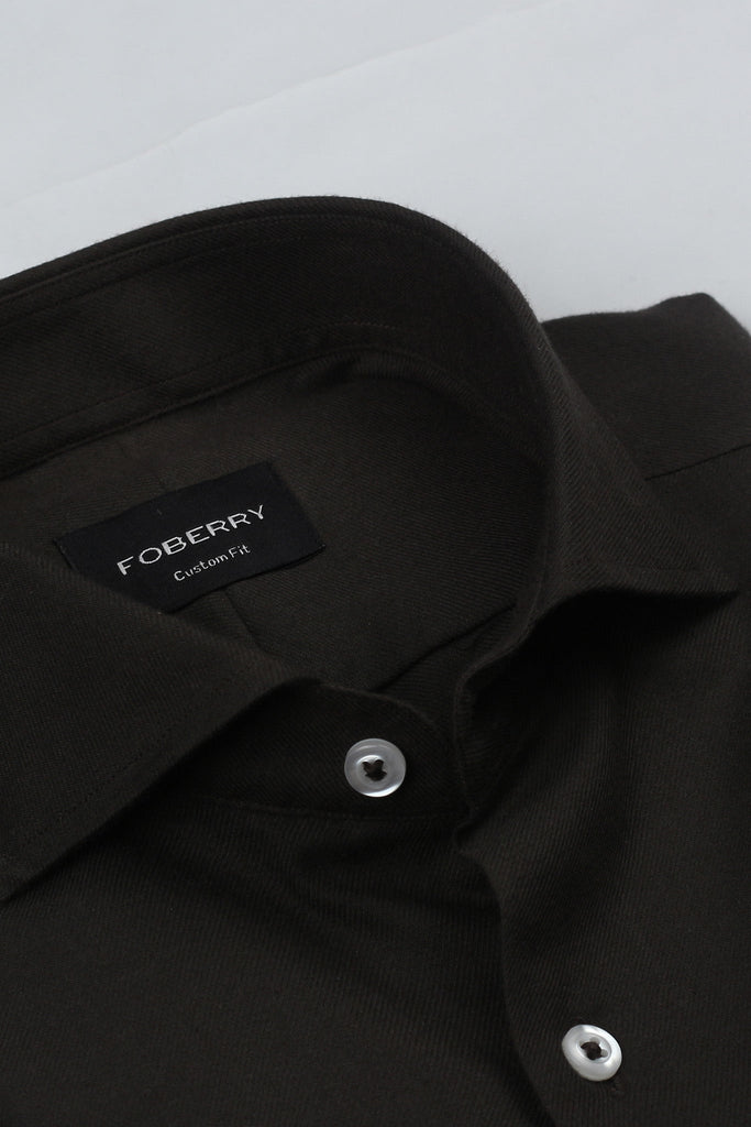 Olive Brown Winter Flannel Shirt