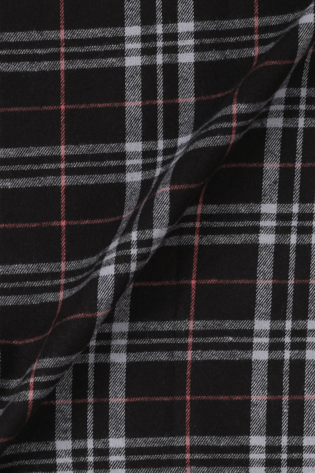 Light Mauve & Black Madras Winter Flannel